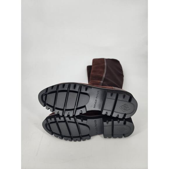 Donald Pliner Erwincs Leather Knee High Brown Boots Size 5.5 - Picture 3 of 14